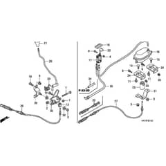 Honda HF2620-HTE -  Shift Lever, Clutch Switch Diagram