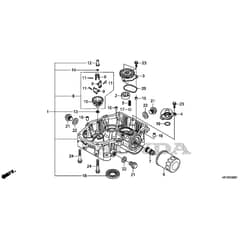 Honda HF2622-HMF -  Oil Pan Diagram