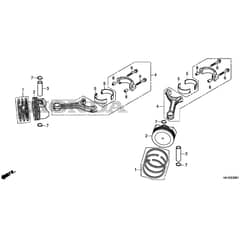 Honda HF2622-HTF -  Piston Diagram