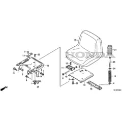 Honda HF2622-HTF -  Seat Diagram