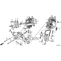 Honda HF2622K1-HTE -  Cylinder Diagram