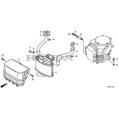 Honda HF2622K1-HTE -  Muffler Diagram