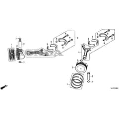 Honda HF2622K1-HTE -  Piston Diagram