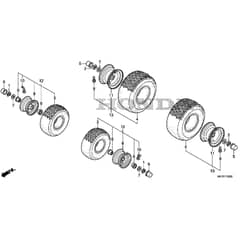 Honda HF2622K1-HTE -  Wheel Diagram