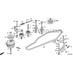 Honda HF2625-HMEH -  Mission Pulley Diagram