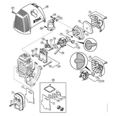 Genuine Stihl HL100 / D - Muffler, Air filter