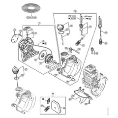 Genuine Stihl HL100 K / C - Rewind starter, Fuel tank