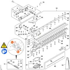 Stihl HL94 KC-E - Angle Drive, Adjustable Thru 145°, 500 Mm - Parts Diagram