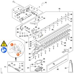 Stihl HL94 KC-E - Angle Drive, Adjustable Thru 145°, 600 Mm - Parts Diagram
