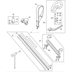 Stihl HLA135 - Drive Tube Assembly, Gear Head - Parts Diagram