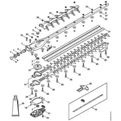 Stihl HLA135 K - Gear Head 0° 600 Mm - Parts Diagram
