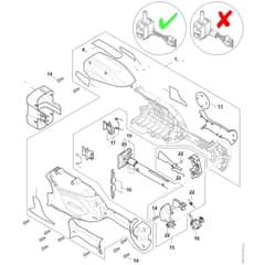 Stihl HLA66 - Handle Housing, Cover ⇥ 443381483 - Parts Diagram