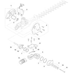 Stihl HLA66 - Motor Housing, Electronic Module - Parts Diagram