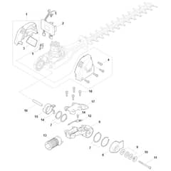 Stihl HLA86 - Motor Housing, Electronic Module - Parts Diagram