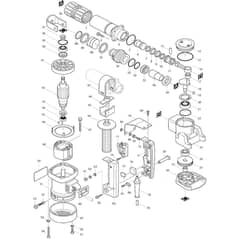 Makita HM0810 - Demolition Hammer - Power Tool Diagram