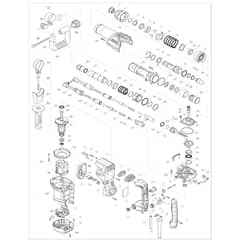 Makita HM0871C - Demolition Hammer - Power Tool Diagram