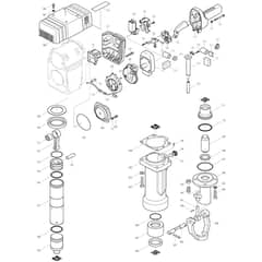 Makita HM1801 - Electric Breaker - Power Tool 02 Diagram