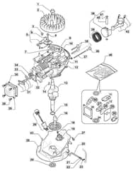 HP164 - 2019-2021 - 297411048/MC - Mountfield Rotary Mower Cylinder Diagram