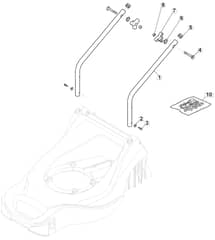 HP164 - 2019-2021 - 297411048/MC - Mountfield Rotary Mower Lower Handle Diagram