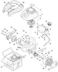 HP164 - 2013-2019 - 297411048/SF - Mountfield Rotary Mower Engine Diagram