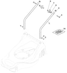 HP164 - 2017-2019 - 297411048/WX - Mountfield Rotary Mower Lower Handle Diagram