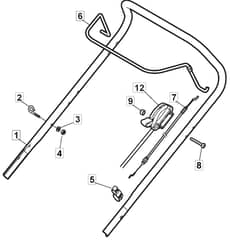 HP180 - 2013-2014 - 299174623/SF - Mountfield Rotary Mower Upper Handle Diagram
