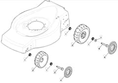 HP180 - 2013-2014 - 299174623/SF - Mountfield Rotary Mower Wheels Diagram