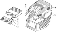 HP184 - 2010-2013 - 299174643/SF - Mountfield Rotary Mower Grass Bag Diagram