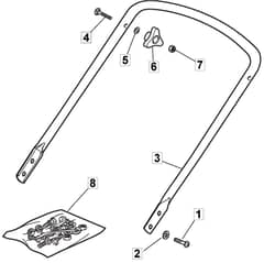 HP184 - 2010-2013 - 299174643/SF - Mountfield Rotary Mower Lower Handle Diagram