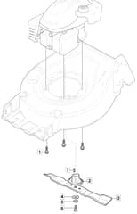 HP185 - 2019-2022 - 2L0481023/MC - Mountfield Rotary Mower Blade Diagram