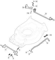 HP185 - 2022 - 2L0481043/MC - Mountfield Rotary Mower Height Adjusting Diagram
