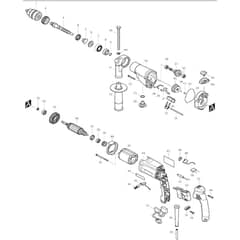 Makita HP2050F - 2-Speed Hammer Drill 20mm - Power Tool Diagram