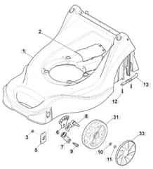 HP414 - 2011-2016 - 297411043/BQ - Mountfield Rotary Mower Deck Diagram