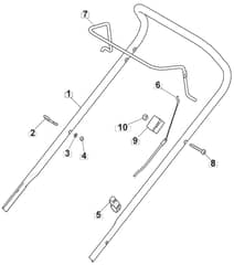 HP414 - 2011-2016 - 297411043/BQ - Mountfield Rotary Mower Upper Handle Diagram