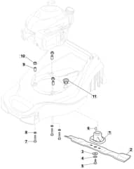 HP414 - 2011-2012 - 297411143/BQ - Mountfield Rotary Mower Blade Diagram