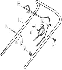 HP414 - 2011-2012 - 297411143/BQ - Mountfield Rotary Mower Upper Handle Diagram