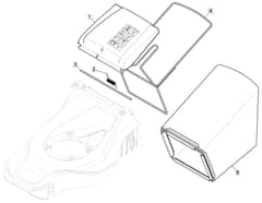 HP414 - 2017-2018 - 297411243/BQ - Mountfield Rotary Mower Grass Bag Diagram