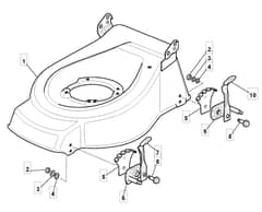 HP425 - 2011-2013 - 294434038/M10 - Mountfield Rotary Mower Deck Diagram