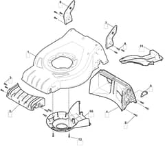 HP425 - 2012-2013 - 295431038/M12 - Mountfield Rotary Mower Deck Diagram