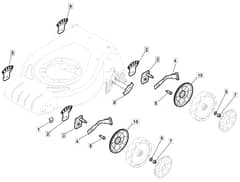 HP425 - 2012-2013 - 295431038/M12 - Mountfield Rotary Mower Height Adjusting Diagram