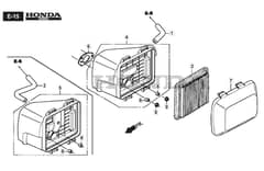 HP425 - 2019-2021 - 2L0431038/M19 - Mountfield Rotary Mower Air Filter Diagram