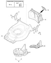 HP425 - 2019-2021 - 2L0431038/M19 - Mountfield Rotary Mower Deck Diagram