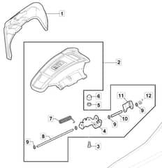 HP425 - 2019-2021 - 2L0431038/M19 - Mountfield Rotary Mower Ejection Guard Diagram