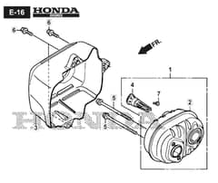 HP425 - 2019-2021 - 2L0431038/M19 - Mountfield Rotary Mower Exhaust Muffler Diagram