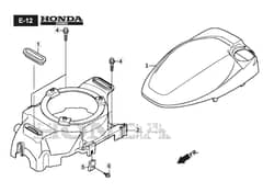 HP425 - 2019-2021 - 2L0431038/M19 - Mountfield Rotary Mower Fan Cover Diagram