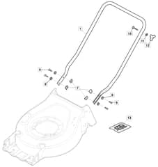 HP42 - 2019-2022 - 2L0431048/M19 - Mountfield Lower Handle Diagram