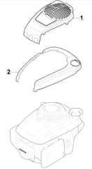 HP42 H - 2016-2017 - 295441038/BQ - Mountfield Rotary Mower Engine Cover Diagram