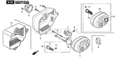HP42 H - 2016-2017 - 295441038/BQ - Mountfield Rotary Mower Exhaust Muffler Diagram