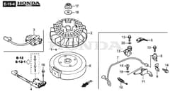 HP42 H - 2016-2017 - 295441038/BQ - Mountfield Rotary Mower Flywheel GCV160A0 S4 GB SD Diagram