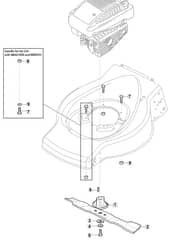 HP454 - 2016-2018 - 299024643/BQ - Mountfield Rotary Mower Blade Diagram
